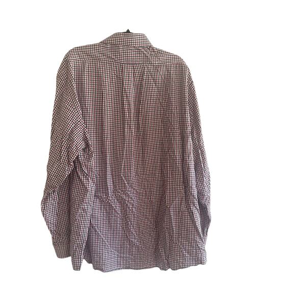 Buttoned Down Brand by Amazon Men's Red-White-Blue Checked Dress Shirt, size XL - Picture 3 of 3